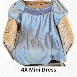 A.N.A. 4X Smocked Mini Dress F-0087